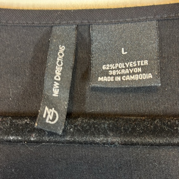 New Direction Black Women’s Top Size L - Picture 3 of 4